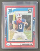NFL Keon Coleman 2024 Optic Red Wave Parallel Rookie Card