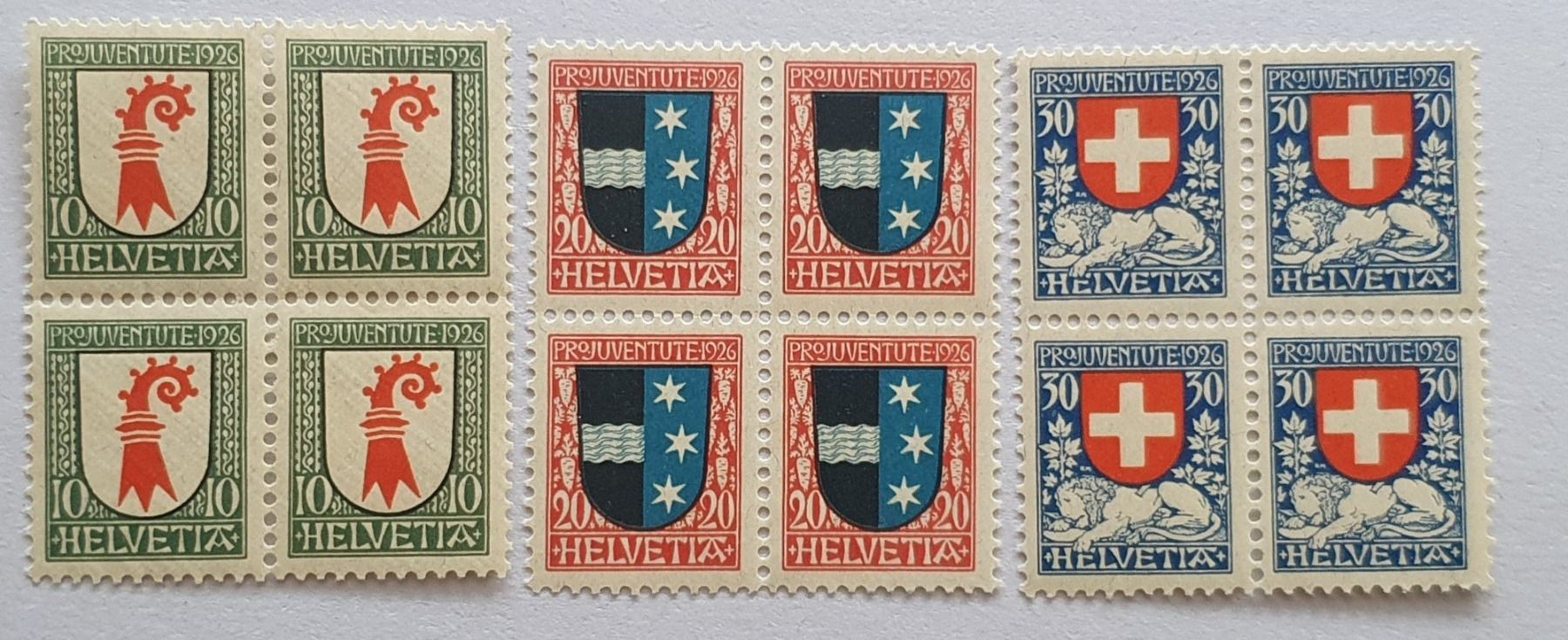 Alle Briefmarken: Pro Juventute J38/J39/J40 ** Kat. 34.- – Gebraucht aus Balgach von SIMEON27