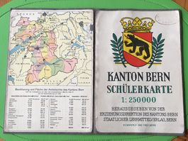 Alte Schülerkarte des Kantons Bern, Kümmerly und Frey, 1949