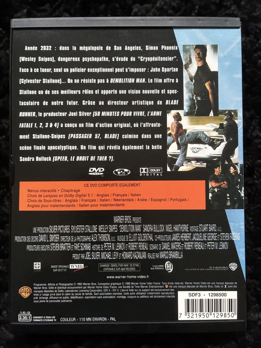 Tutti i DVDs: DVD Demolition Man – Usato da Neyruz FR venduto da Shcc17 1