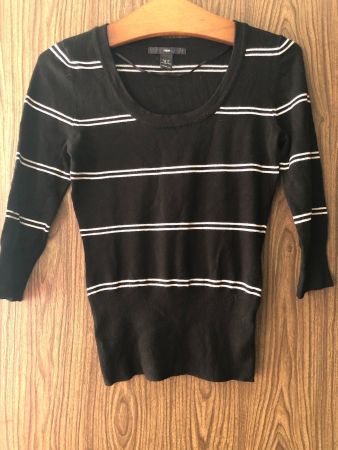 Gestreifter Pullover dreiviertel Ärmel