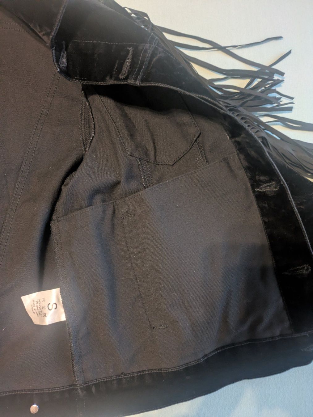 Giacche: Black Fringe Denim Jacket Size S – Usato da Losone venduto da AlpineLayer 6
