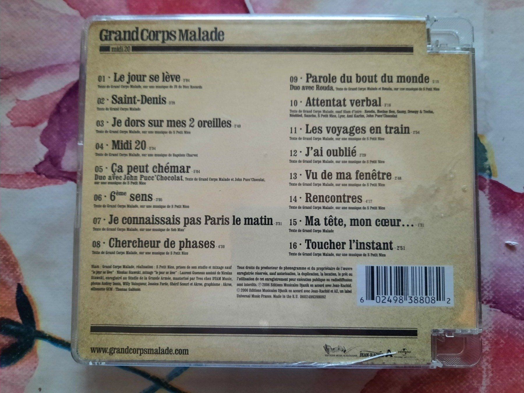 CD: CD grand corps malade - midi 20 – Usato da Pully venduto da bro_n52j 1