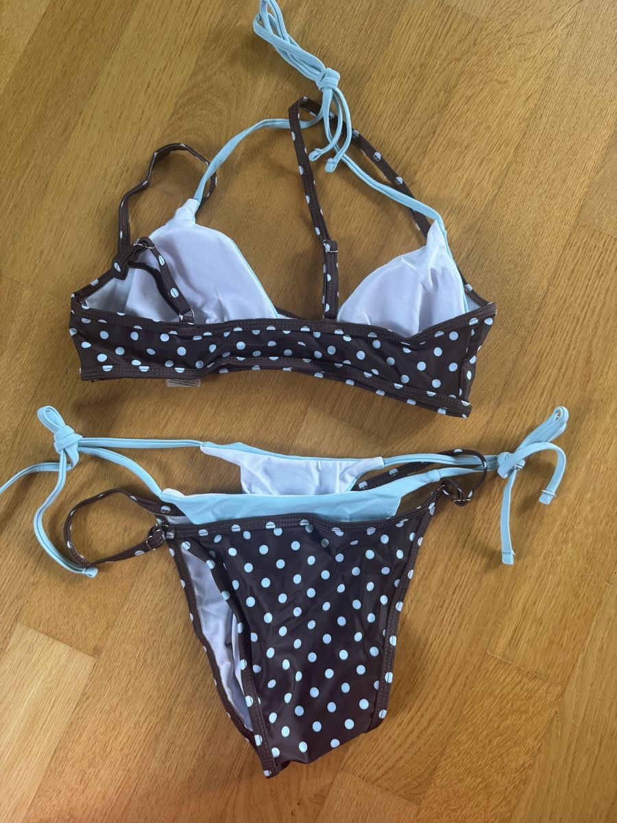 Costumi da bagno & Bikini: Bikini Punkte braun blau Grösse S Neu – Nuovo (secondo la descrizione) da Männedorf venduto da mariadelrocioeberle 4