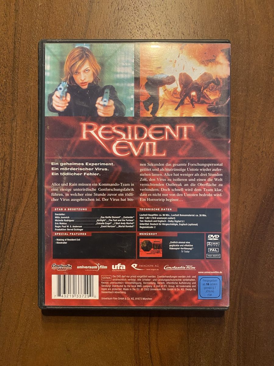 Tous les DVDs: Resident Evil DVD – D'occasion à Thunstetten par Virus_33 2