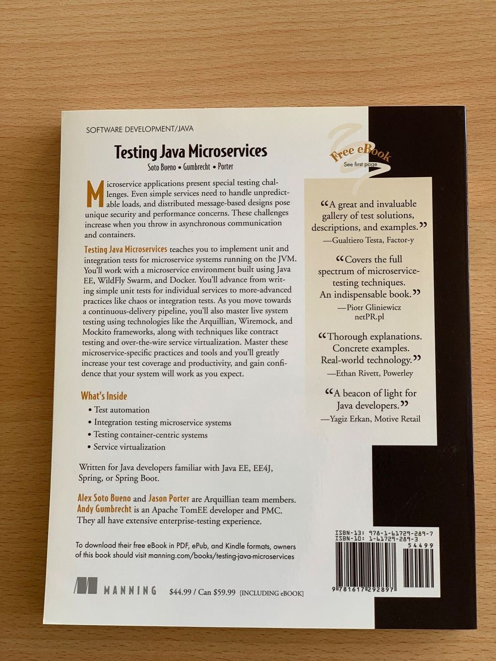 Bücher: Testing Java Microservices Buch – Gebraucht aus Birmensdorf ZH von  2