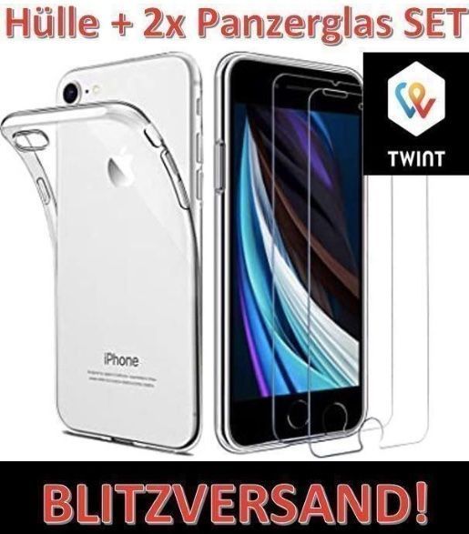 Asuwish Cover Per IPhone 7/8/SE (2020/2022) - Morbida TPU Sottile Blu + Pellicola Vetro Temperato In Omaggio