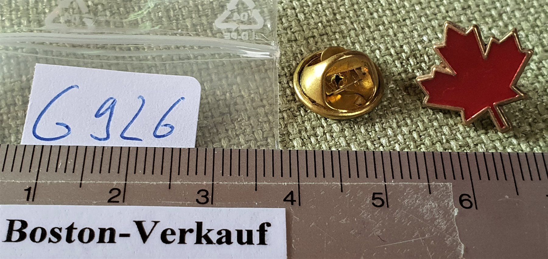 Plaketten & Abzeichen: G926 - Pin Ahornblatt Canada Kanada – Gebraucht aus Reinach BL von Boston-Verkauf 1