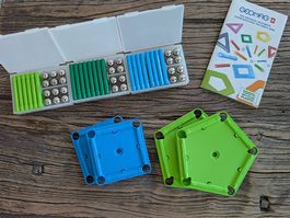 Geomag Magnetbaukasten 3 Boxen mit Stäben, Kugeln & Panels
