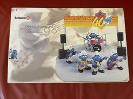 Schleich 40 Jahre Schlümpfe Musikband mit Bühne RARITÄT!