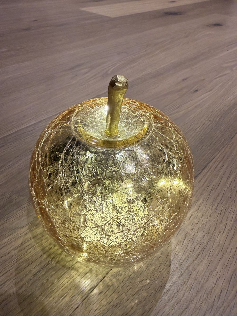 Tutte le decorazioni: Goldene Glas-Äpfel mit LED, 3er Set, Herbstdeko! – Nuovo e nell'imballaggio originale da Habsburg venduto da franziska_81 5