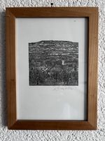 Holzschnitt Emil Zbinden gerahmt Landschaftsbild Zürich