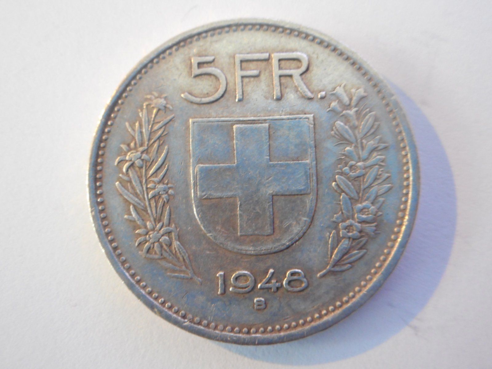 Alle Münzen: 5 Fr. 1948 silber  rar – Gebraucht aus Kriegstetten von pizlad2010 1