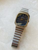 IWC Quartz Vintage Herrenarmbanduhr – Edelstahl, blaues Ziff