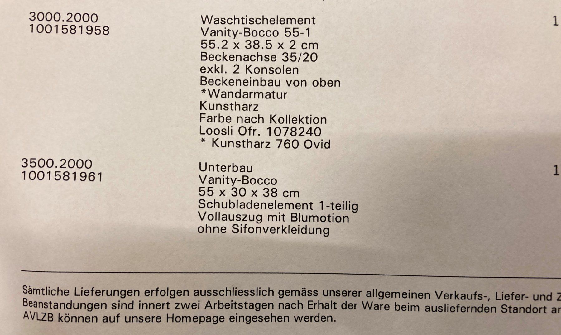 Installations & Meubles: Waschtisch-Unterschrank – Neuf avec emballage d'origine à Hergiswil NW par bestmoment 1