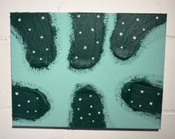 Bild - Abstrakte Malerei Grün 30cm x 40cm