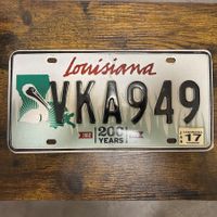 🇺🇸 U.S. Autoschild - Louisiana VKA949 - ORIGINAL