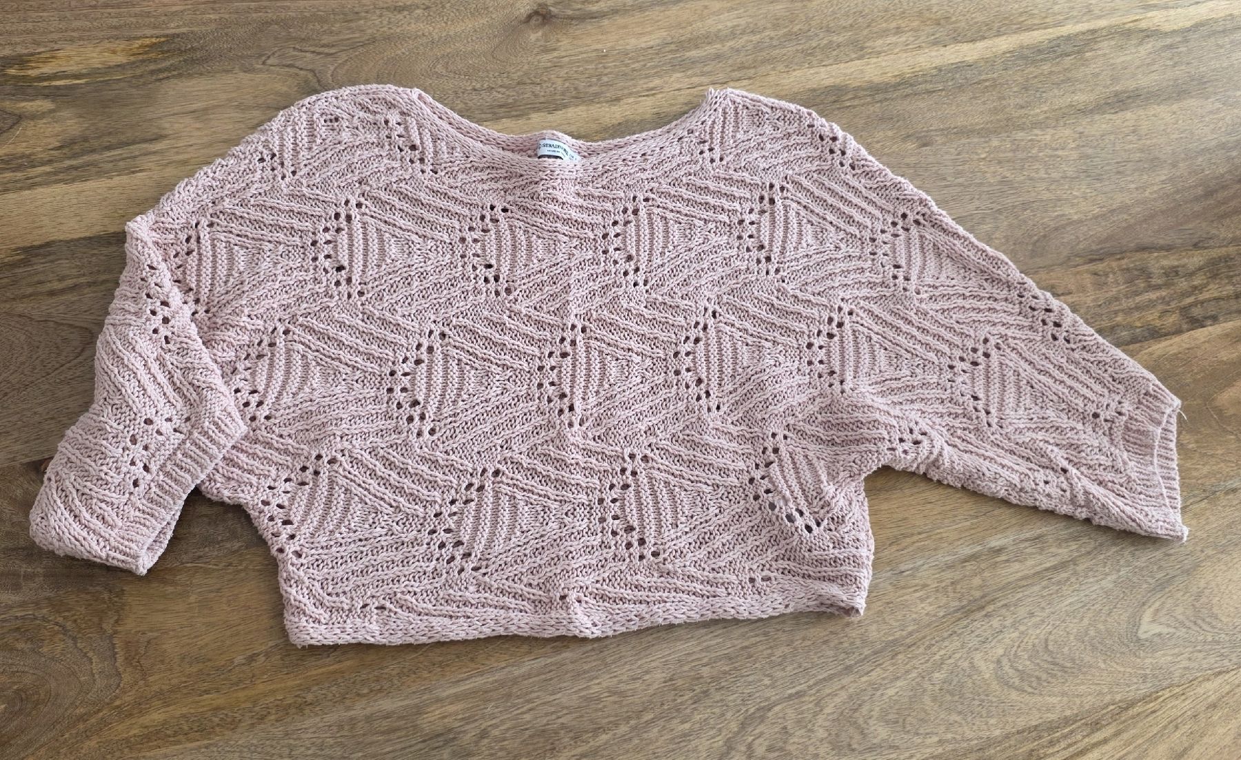 Stradivarius Maglioni & Felpe: Stradivarius Pullover Rosa  Häkeloptik leicht transparent  – Usato da Rheinsulz venduto da Gilea 6