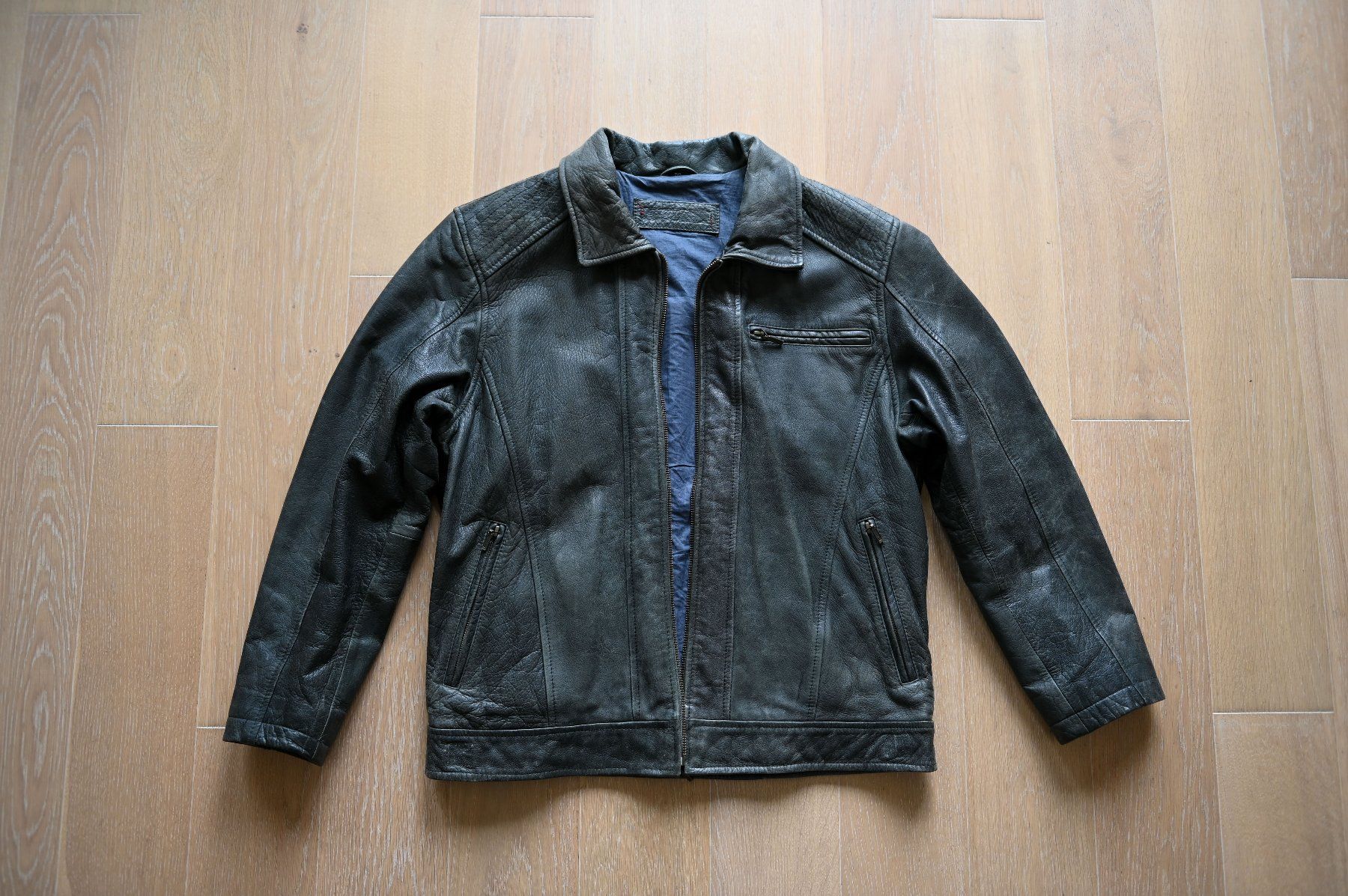 Jacken: Vintage Herren Lederjacke grau, Gr. 50 – Gebraucht aus Dübendorf von ase_781