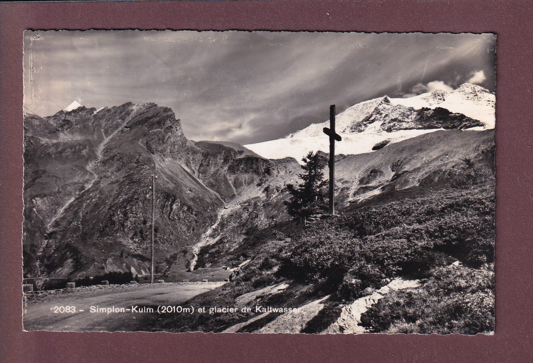 Cartoline postali: SIMPLON-KULM - Glacier de Kaltwasser - 1952 – Usato da Pully venduto da nicecards