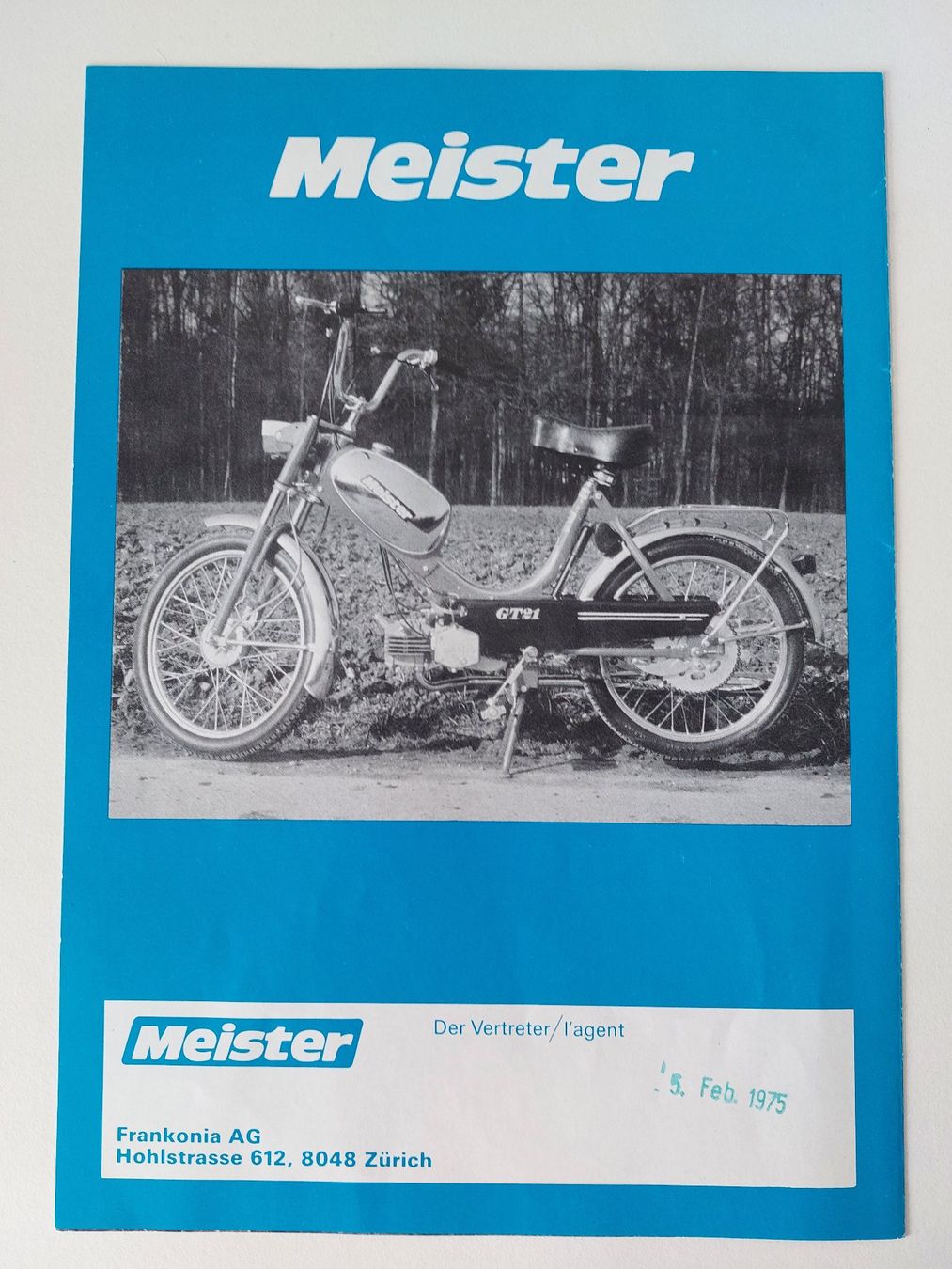Puch Documenti: Prospekt Mofa Meister Sachs 1975 – Usato da Schenkon venduto da TG10 2