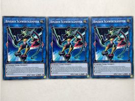 Yu-Gi-Oh! 3x Karte: Binärer Schwertkämpfer, 1. Auflage