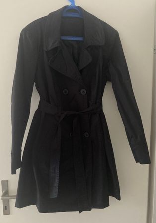 schwarzer Damen Trenchcoat, Gr.44 