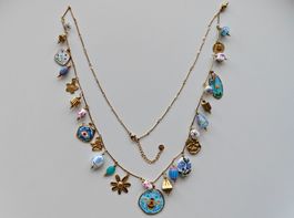Honey Bee Stainless Steel Long Necklace in Bridgerton Style