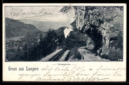 AK Lungern, Brünigbahn, 1899