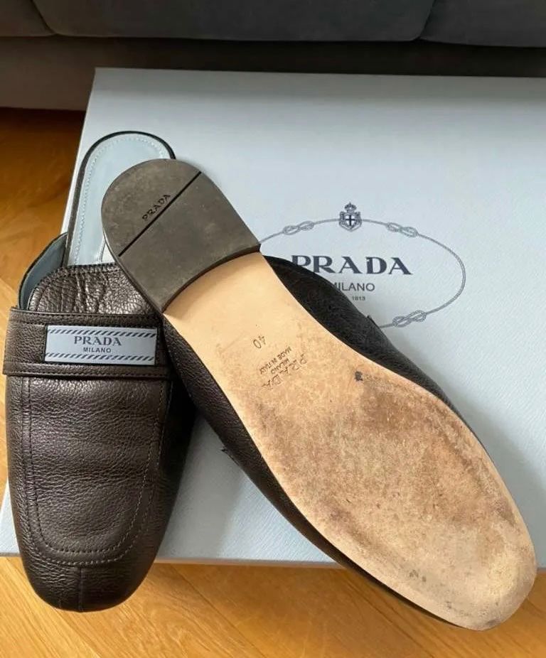 Prada Scarpe da donna: Prada Mules/Loafers, Gr. 40, braun – Nuovo (secondo la descrizione) da Triesen venduto da atos87 3