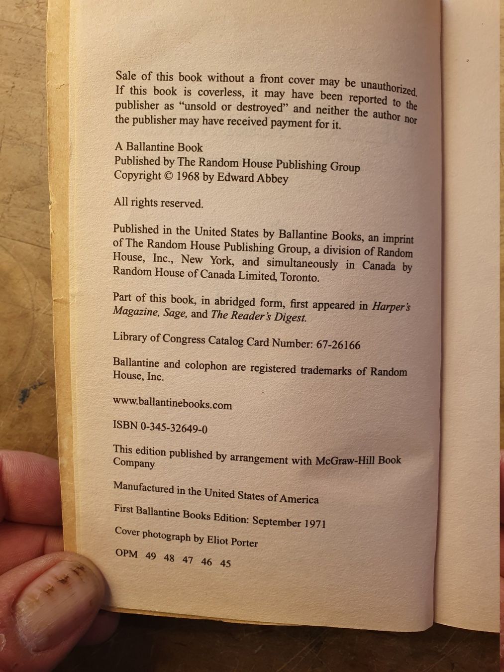 Libri: Desert Solitaire - Edward Abbey – Usato da Zürich venduto da loosebone 5