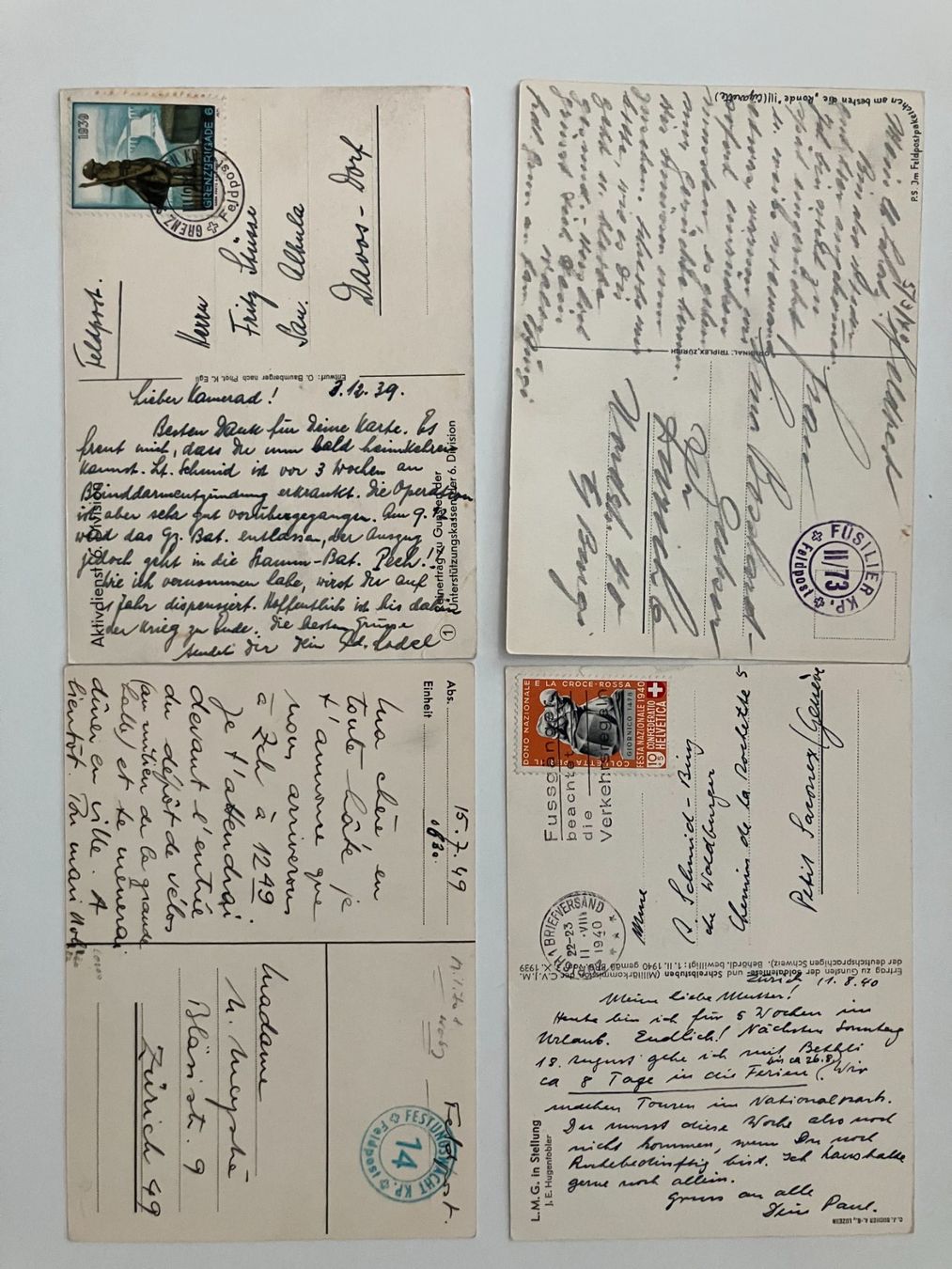 Cartoline postali: 1939/45, 8 vers. Karten – Usato da Würenlos venduto da Eulenpostuhu 3