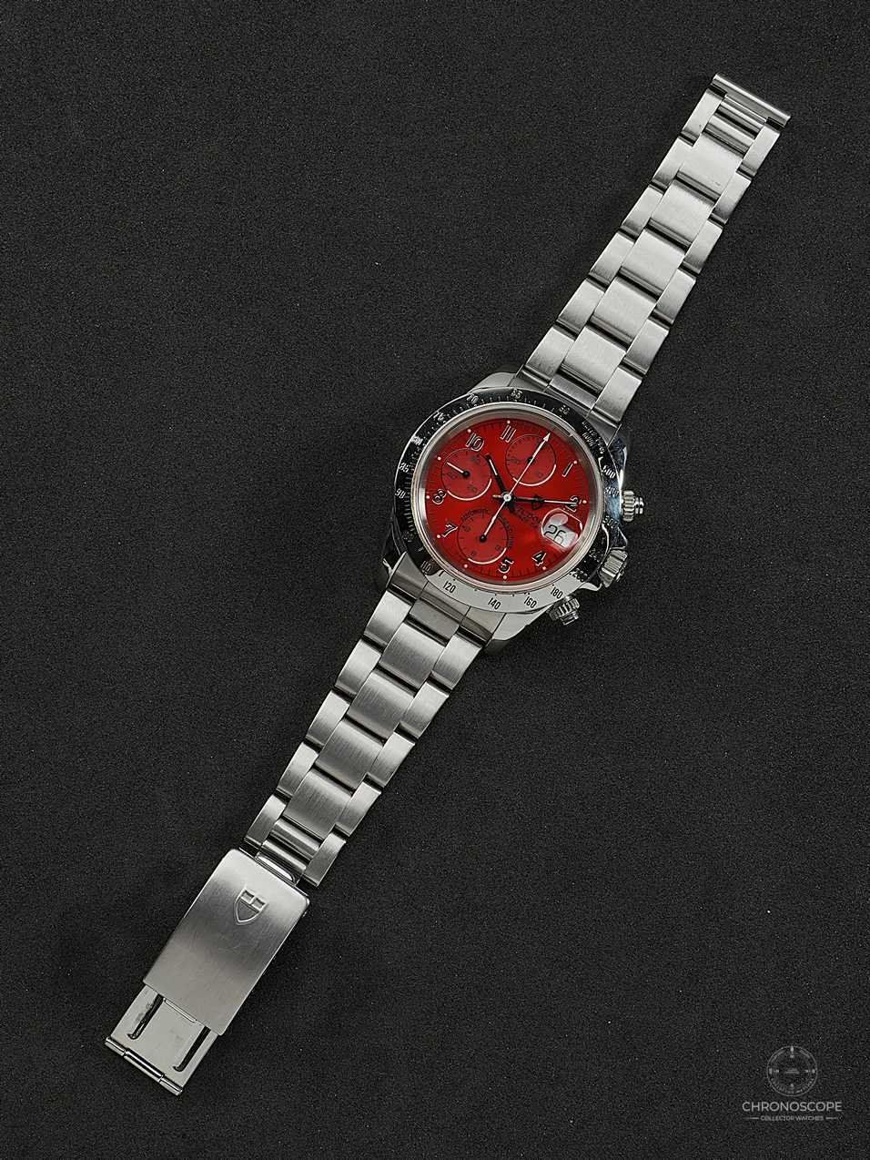 Tudor Orologi: Tudor Prince Date Chronograph with rare red dial, Ref. 79280 – Usato da Luzern venduto da ChronoScope6004 2