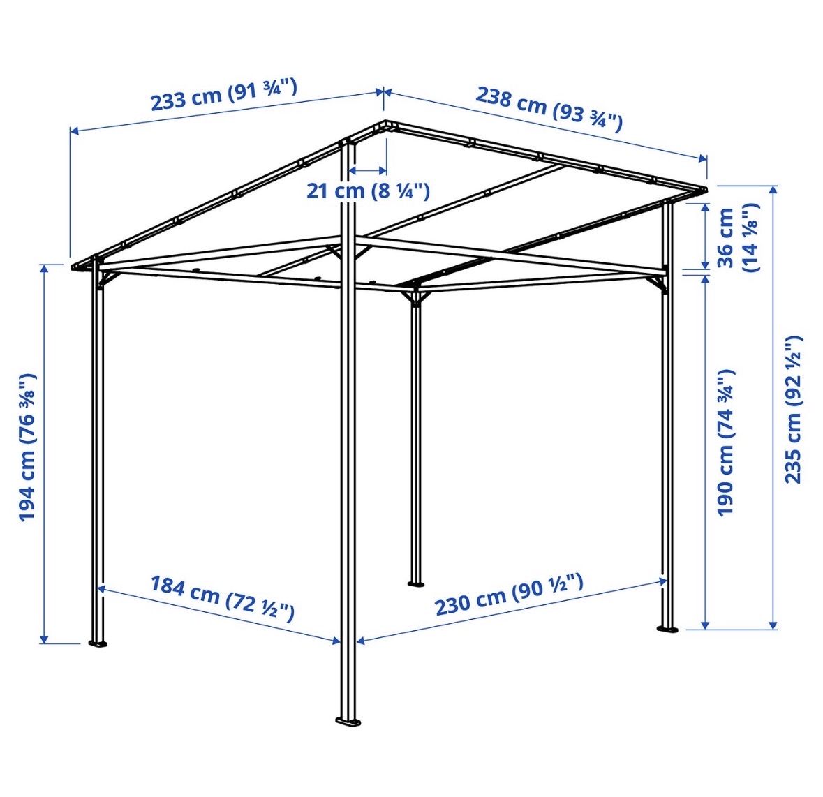 Rifugi: Pergola murale grise structure acier – Usato da St-Sulpice VD venduto da cel_9zjf 4