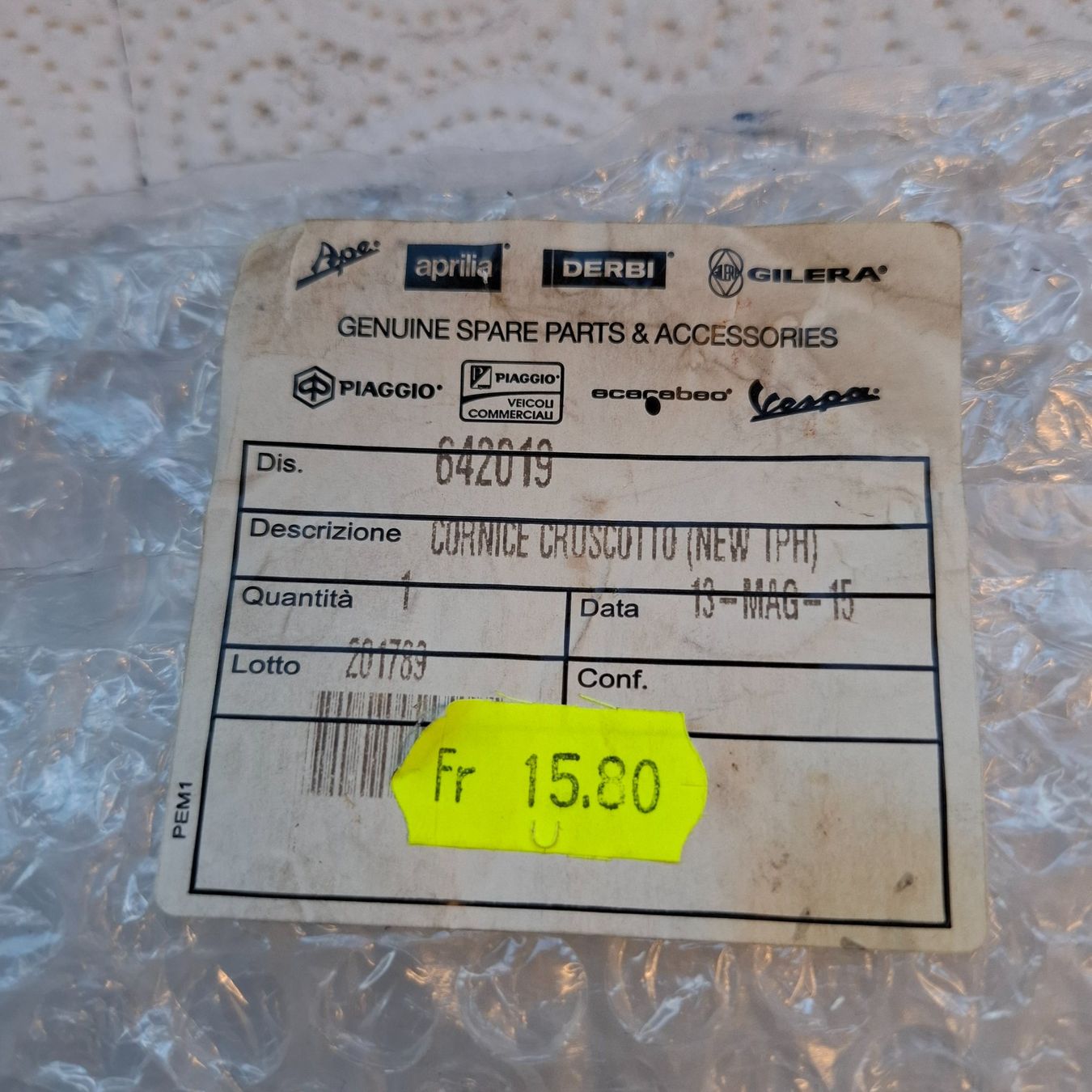 Aprilia Alle Rollerersatzteile: Aprilia SR 125 Motard – Neu und originalverpackt aus Reichenbach i. K. von sugifranz 2