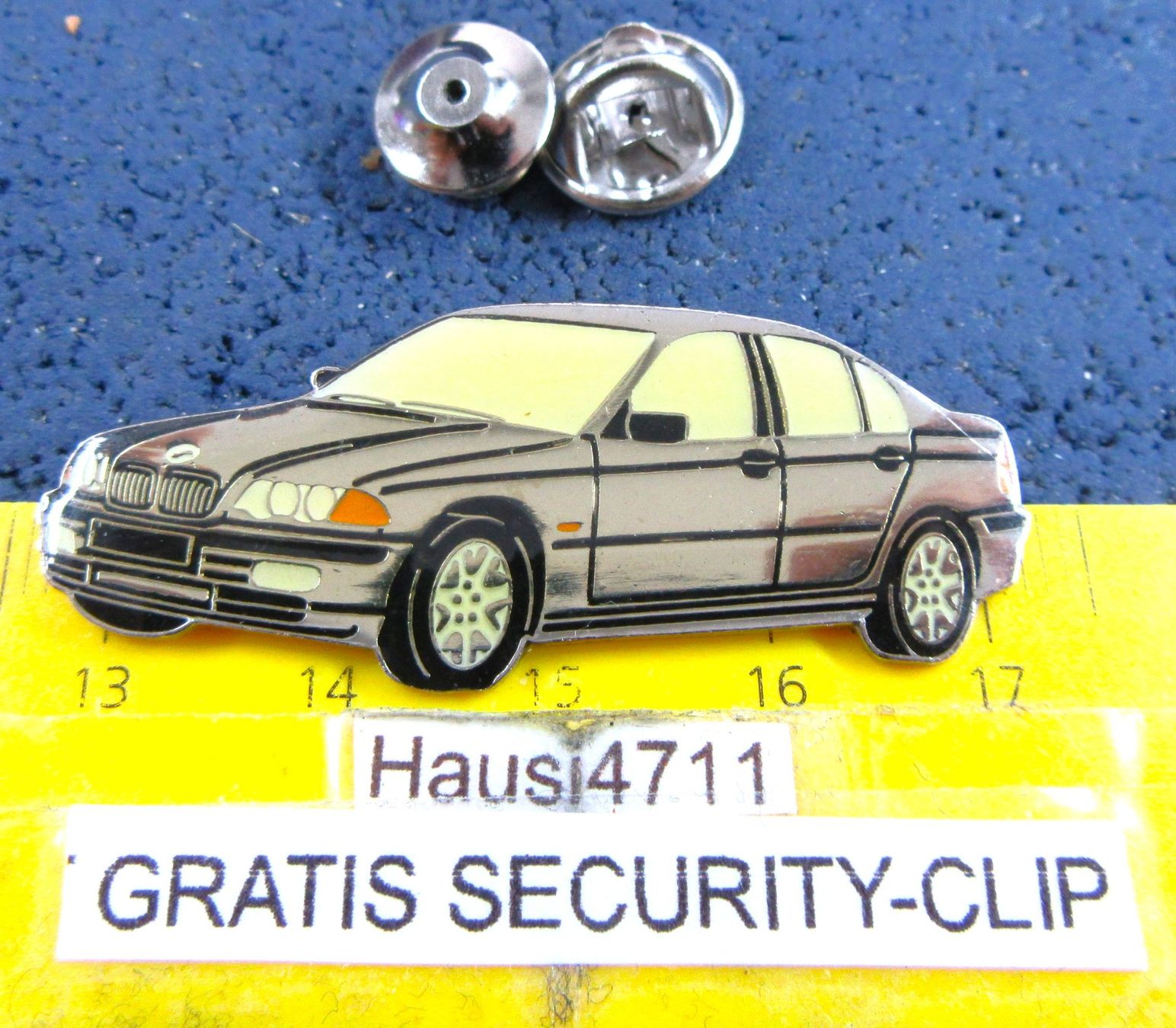 BMW Placchette & Badge: BMW 3er E36 SILBRIG AUT PIN GLASIERT GROSSS mit SECURITY-CLI – Usato da Ettingen venduto da Hausi4711