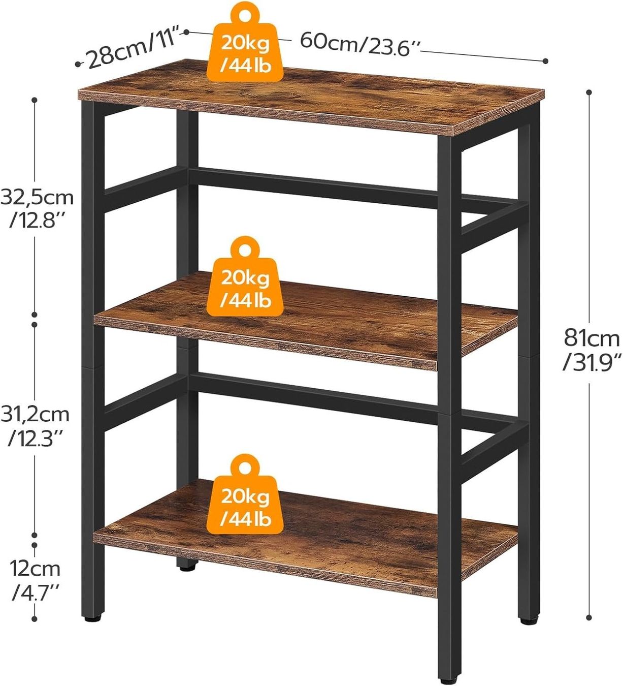 Scaffali: Leiterregal 3 Ebenen Metall Holz – Nuovo e nell'imballaggio originale da Nuglar venduto da SmartLiving24 4