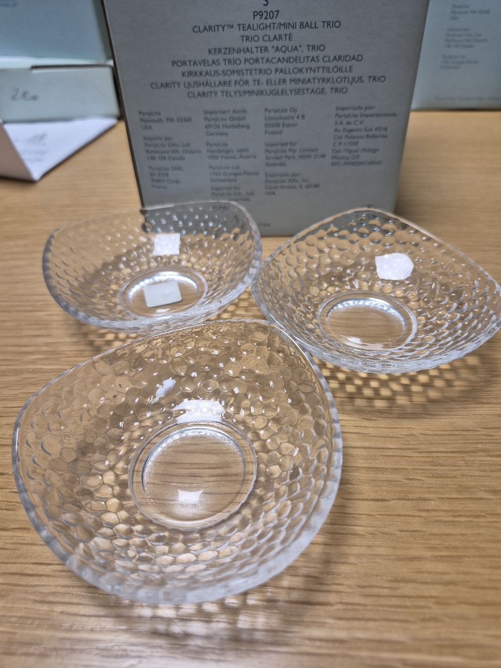 Partylite Portacandele: partylite kerzenhalter Aqua Trio – Nuovo (secondo la descrizione) da Buttikon SZ venduto da sefa02