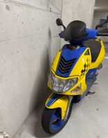 Roller Kymco Super Sports gelb blau gebrauchter Zustand 50cc