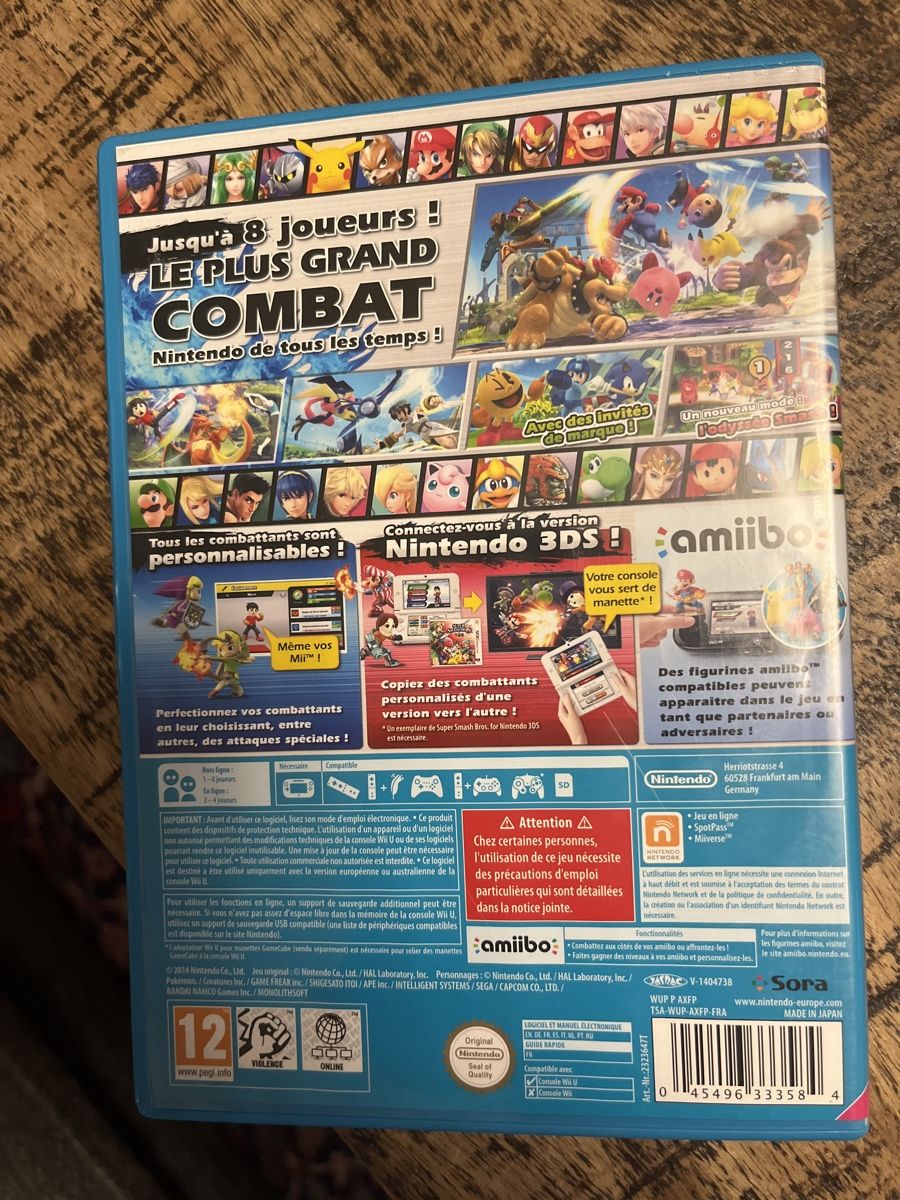 Nintendo Spiele: Jeu vidéo  super smash bros wii u – Gebraucht aus confignon von chachou79 1