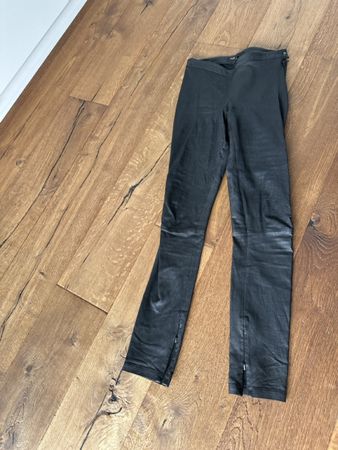 MAJE Black Leather Trousers - Size 36 - Great Deal!