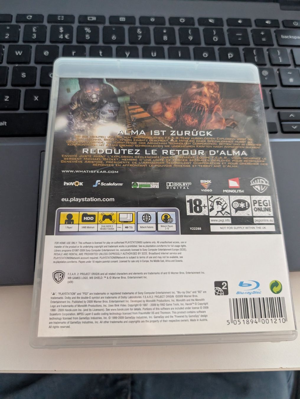 Sony Giochi: FEAR 2 Project Origin Playstation 3 PS3 Game – Usato da Hünenberg See venduto da SpecialEditionGaming 2