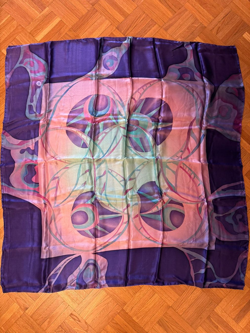 Foulard & Sciarpe: NEW - Multicolore 100% silk elegant carre – Nuovo (secondo la descrizione) da Zürich venduto da aygo_a 1
