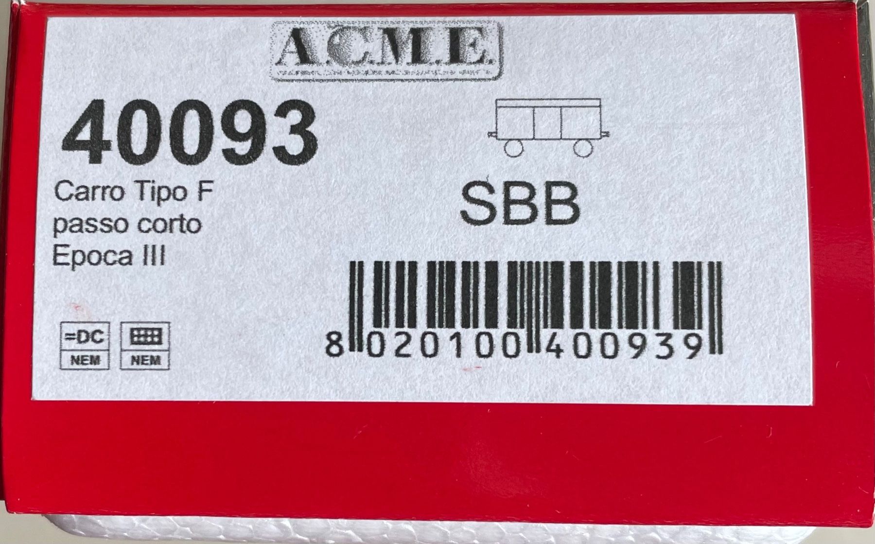 ACME Modellini di ferrovie: 40093 SBB Güterwagen Typ F – Nuovo e nell'imballaggio originale da Root venduto da dioramabau 2
