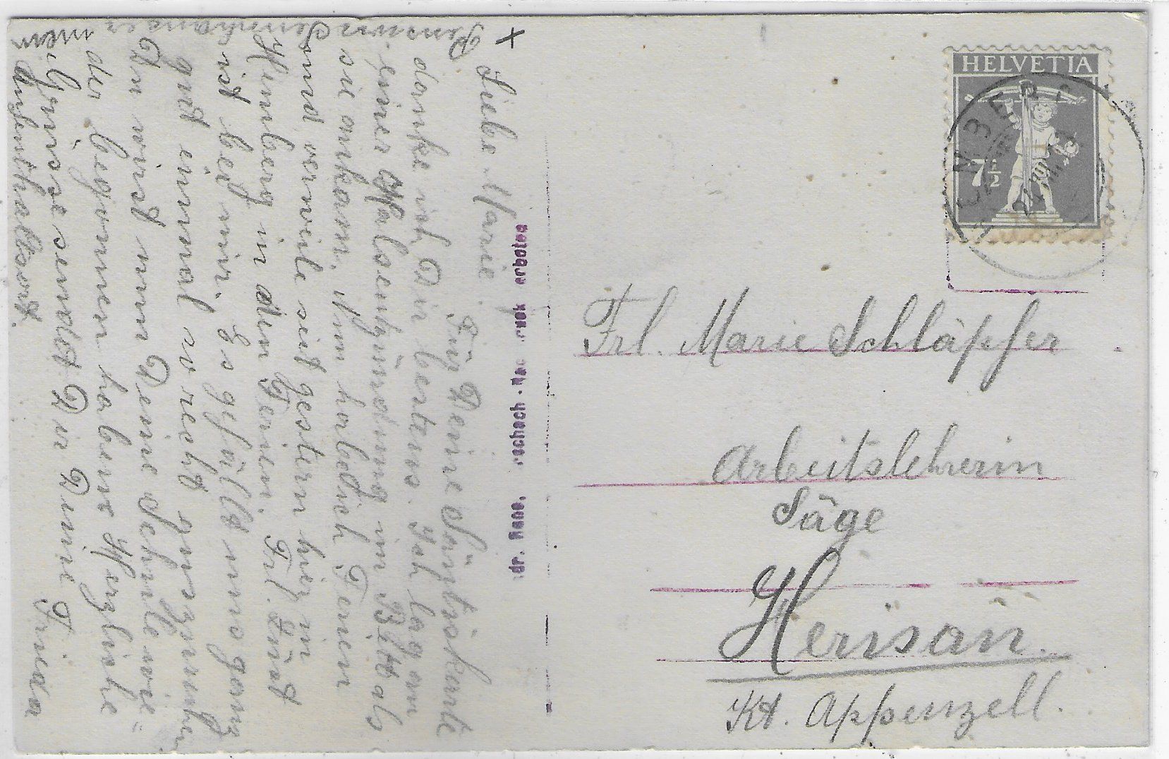 Cartoline postali: Hemberg - Dorfpartie mit Kirche – Usato da Ettingen venduto da Kartenplanet 1