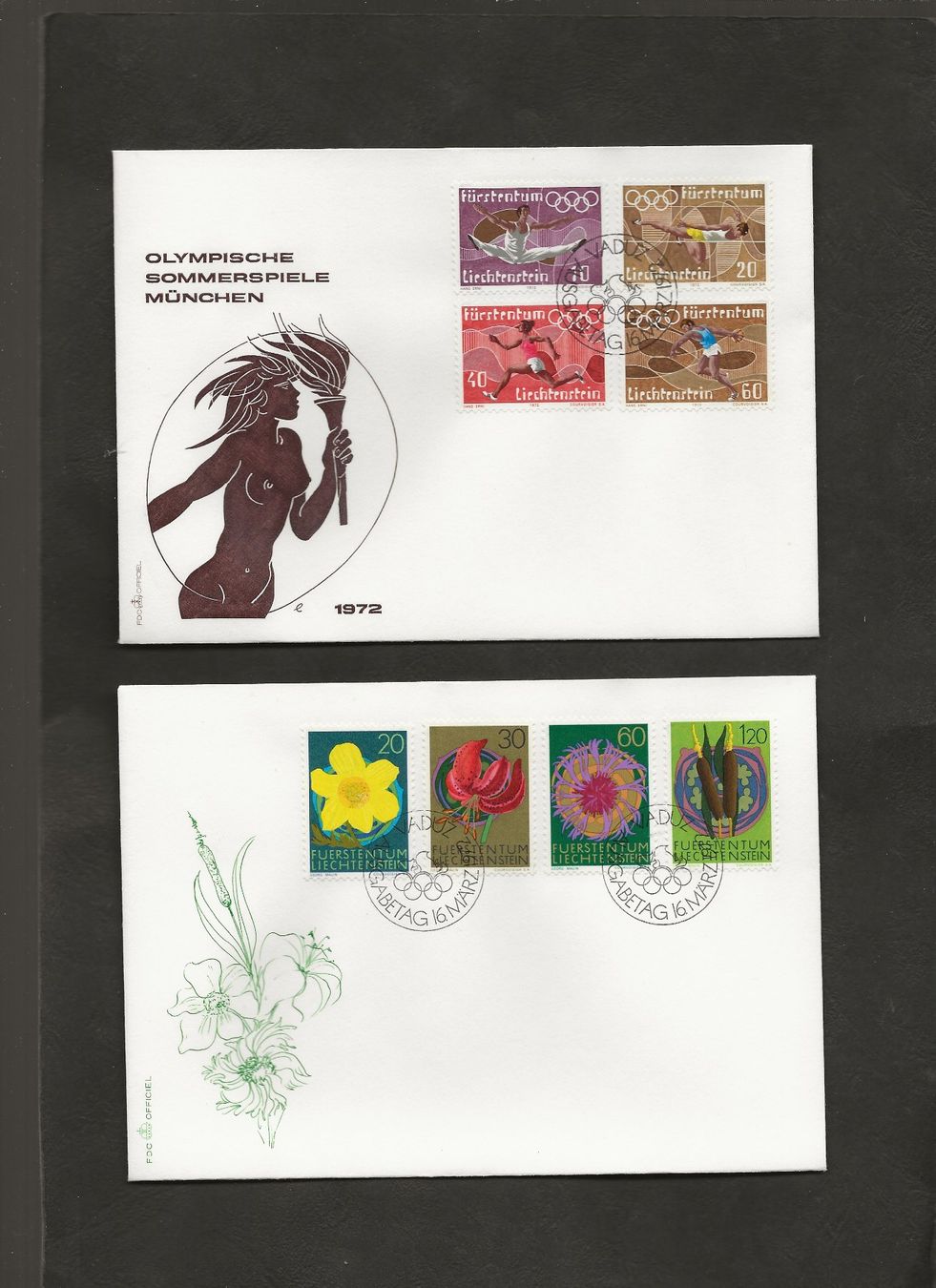 Tutti i francobolli: 11 FDC Liechtenstein 1972 1987 1988 – Usato da Au ZH venduto da xelagreb01 1