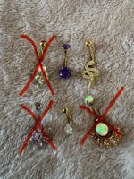 Bauchpiercing Set 3 Stk. Gold & Silber mit Steinen