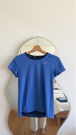 Nike Laufshirt Damen blau kurzarm