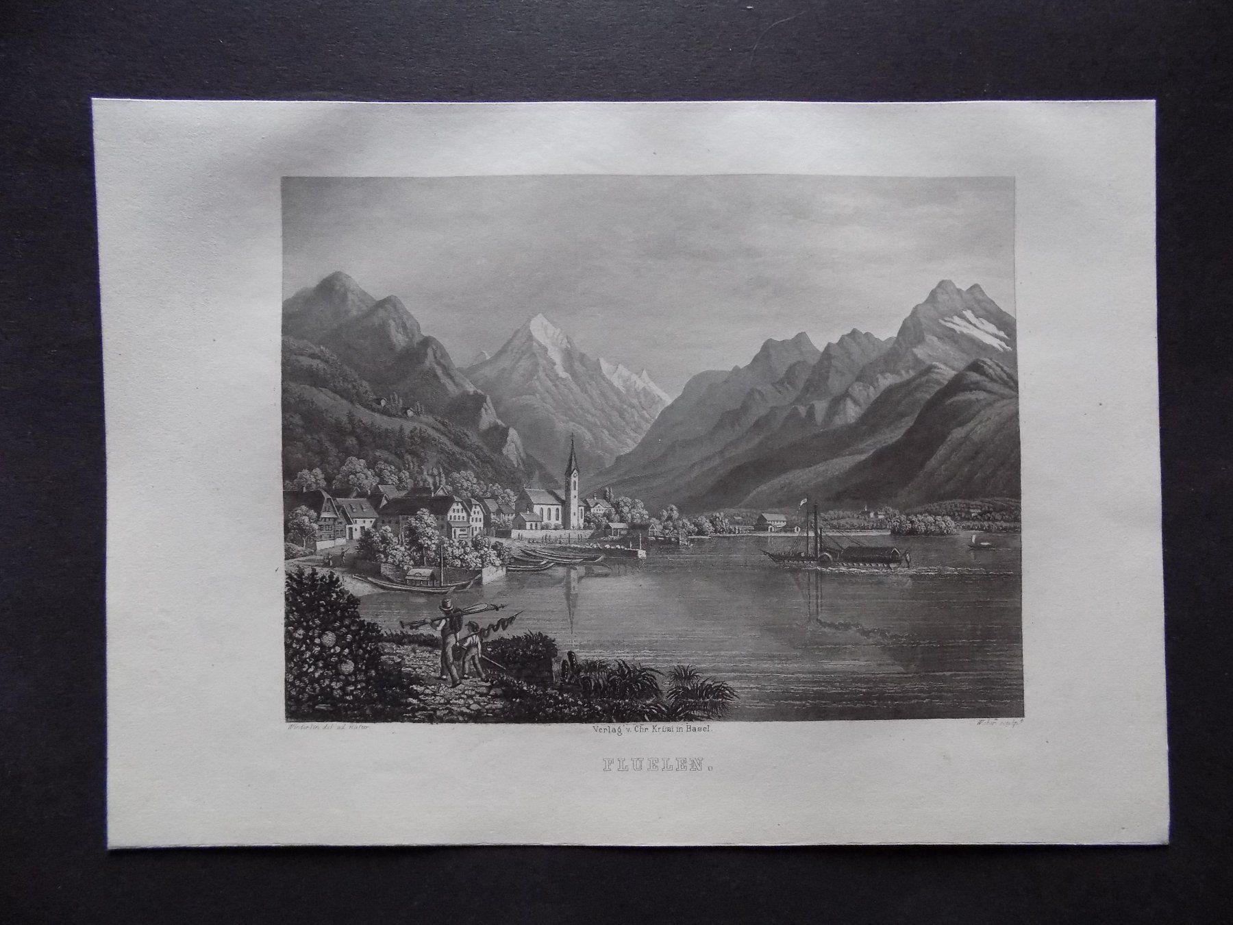Gravures: Flüelen Bergpanorama – D'occasion à Risch par Rischli15