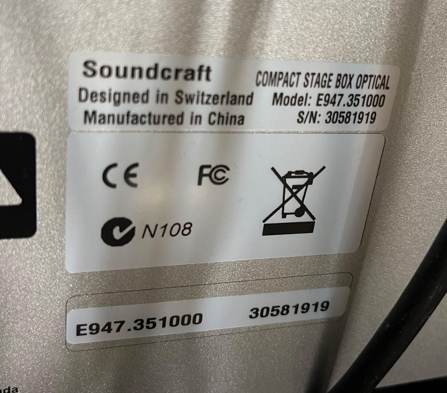 Soundcraft Console di mixaggio: Mischpult Soundcraft Si Performer 2 + Stagebox Studer – Usato da Luzern venduto da alexanderkarl 8
